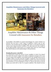Amplifier Maintenance and Other Things Covered with Insurance for Retailers.pdf