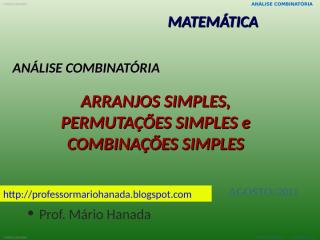 arranjos-permutações e combinações simples.pps