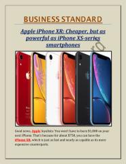 Apple iPhone XR Cheaper, but as powerful as iPhone XS-series smartphones.pdf