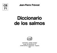 Cuadernos Biblicos (Verbo Divino) 071 - Diccionario de los salmos [Jean-Pierre Prevost].pdf